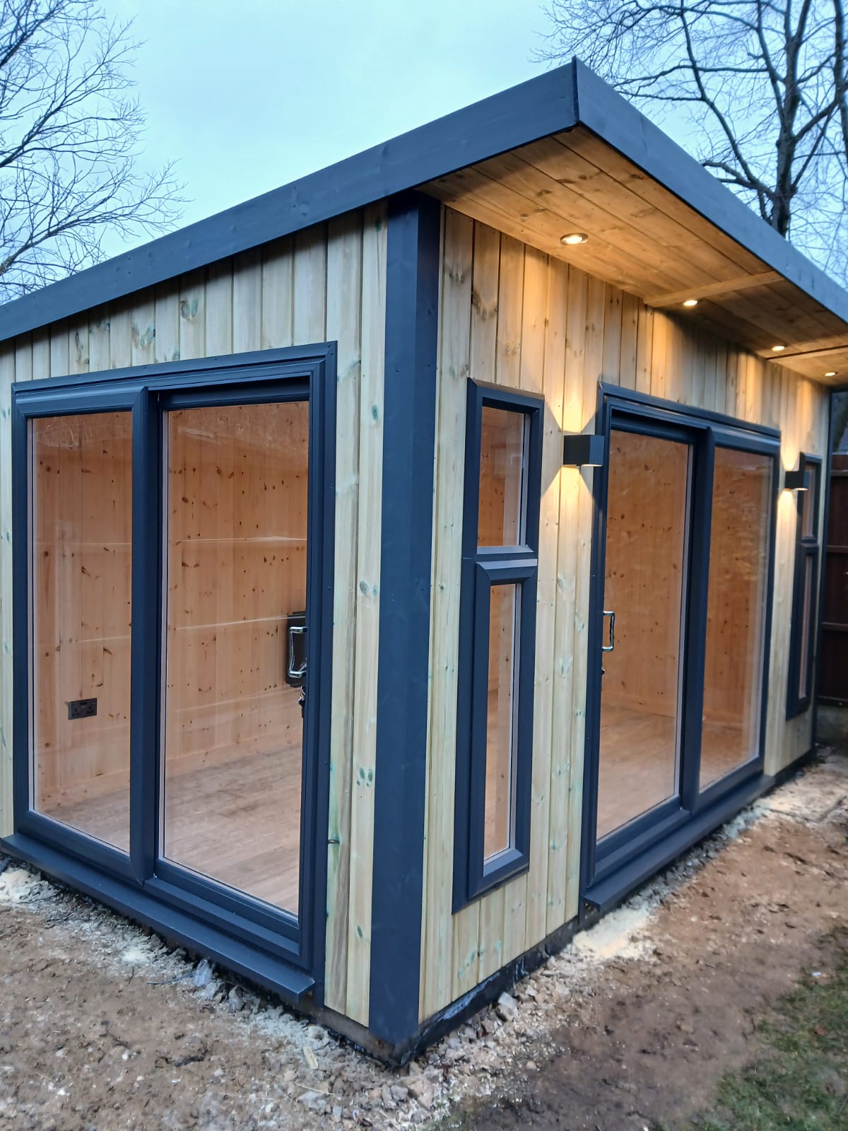 Moderna Vertical Clad Garden Room - 20mm TGV Cladding