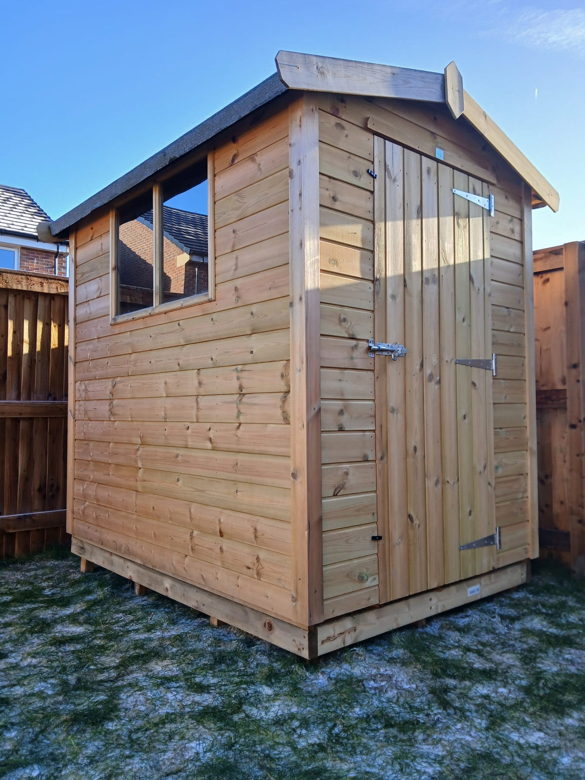 2x2 Apex Shed - 16mm Tantalised Loglap Cladding – White Post Farm ...