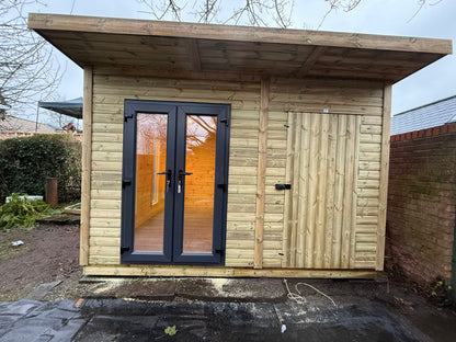 Monarch Combi Garden Room - 16mm Loglap Cladding