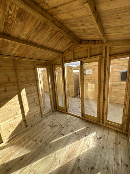 Contemporary Royal Pent Summer House - 16mm Loglap Cladding
