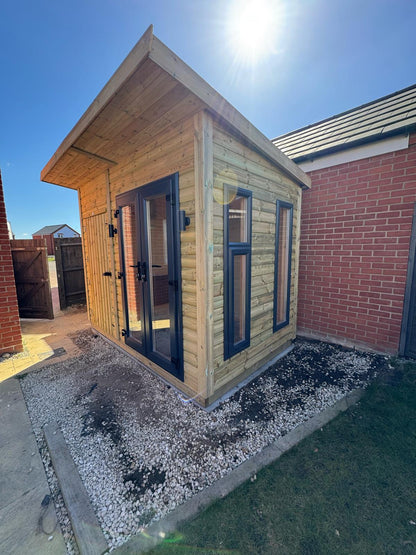 Monarch Combi Garden Room - 16mm Loglap Cladding