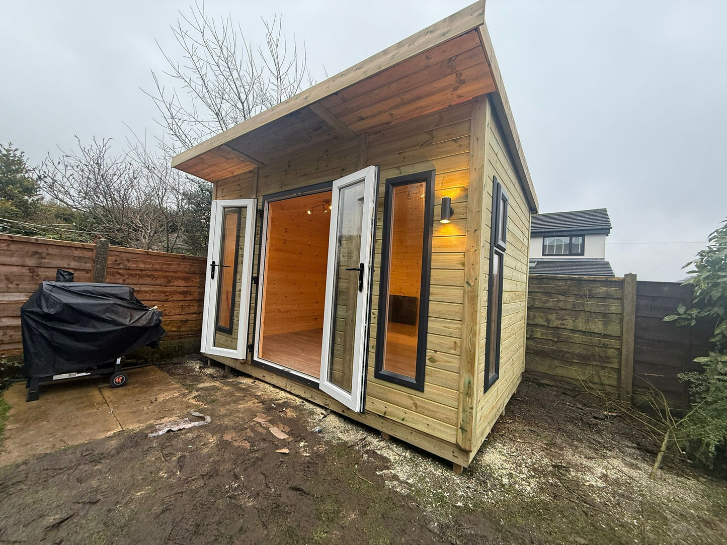 Monarch Garden Room - 12mm Shiplap Cladding