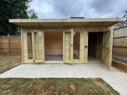Contemporary Royal Shed Combi - 16mm Loglap Cladding