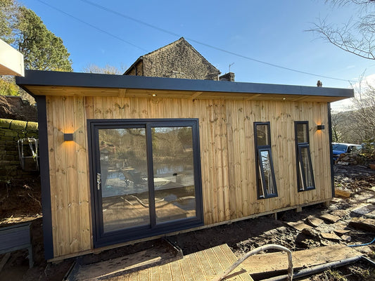Moderna Vertical Clad Garden Room - 20mm TGV Cladding