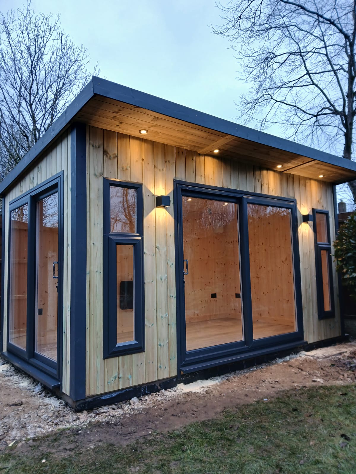 Moderna Vertical Clad Garden Room - 20mm TGV Cladding