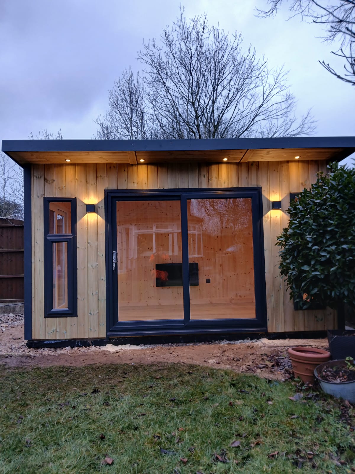 Moderna Vertical Clad Garden Room - 20mm TGV Cladding