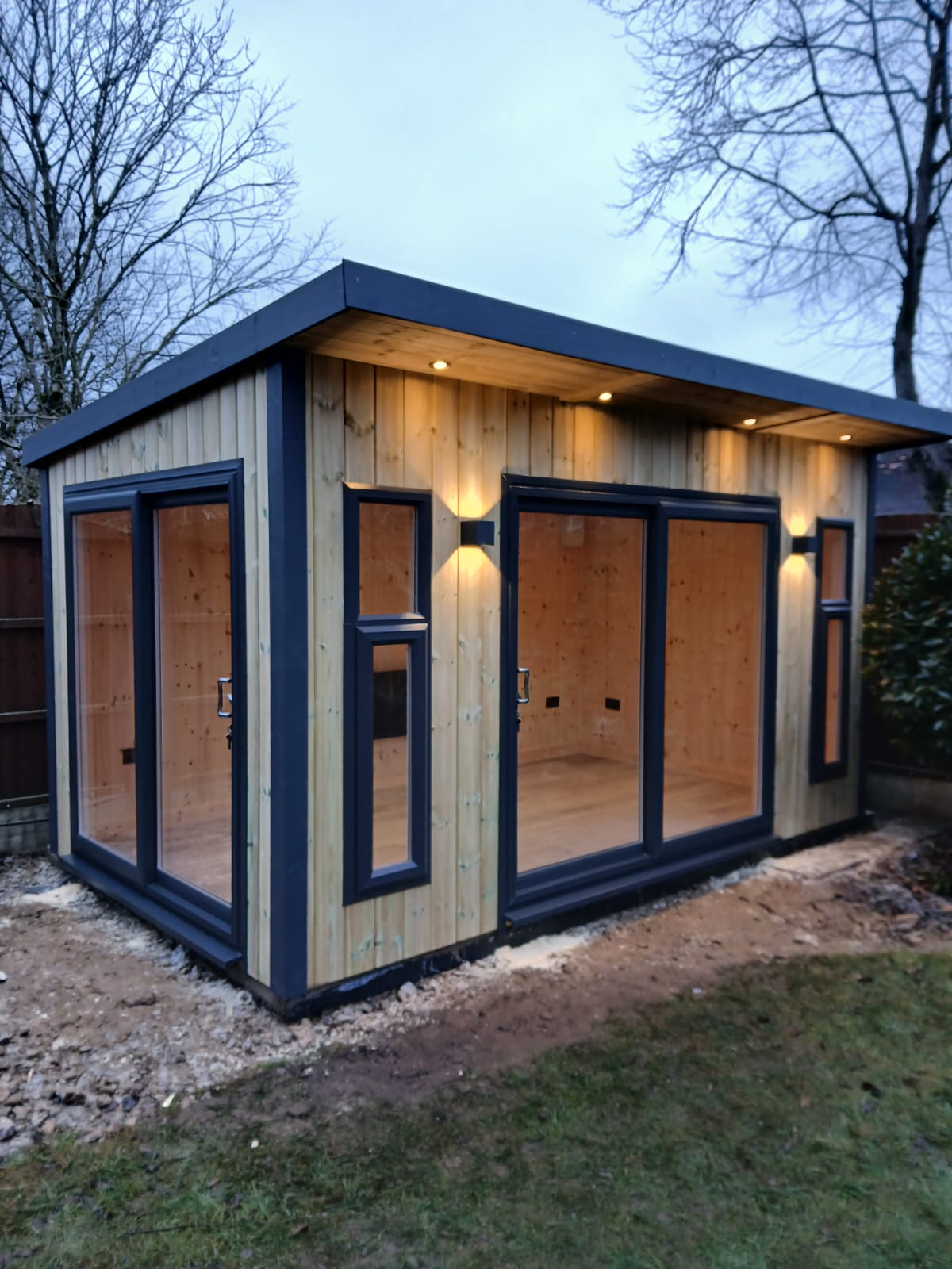 Moderna Vertical Clad Garden Room - 20mm TGV Cladding