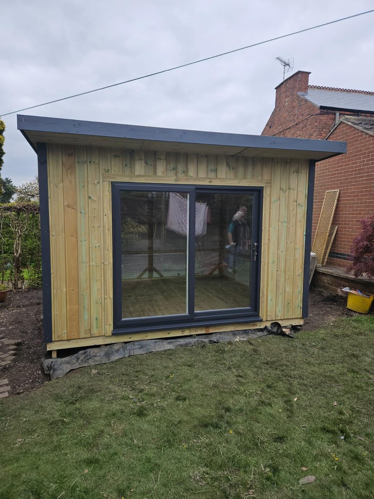 Moderna Vertical Clad Garden Room - 20mm TGV Cladding