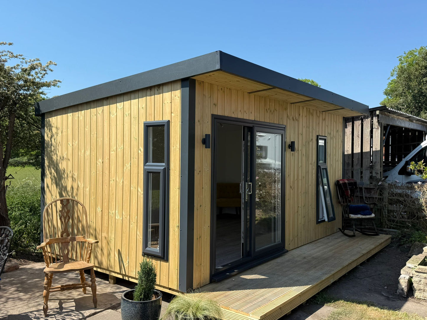 Moderna Vertical Clad Garden Room - 20mm TGV Cladding